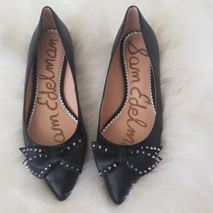 Sam Edelman Raisa Spike Stud Bow Tie Point Flats